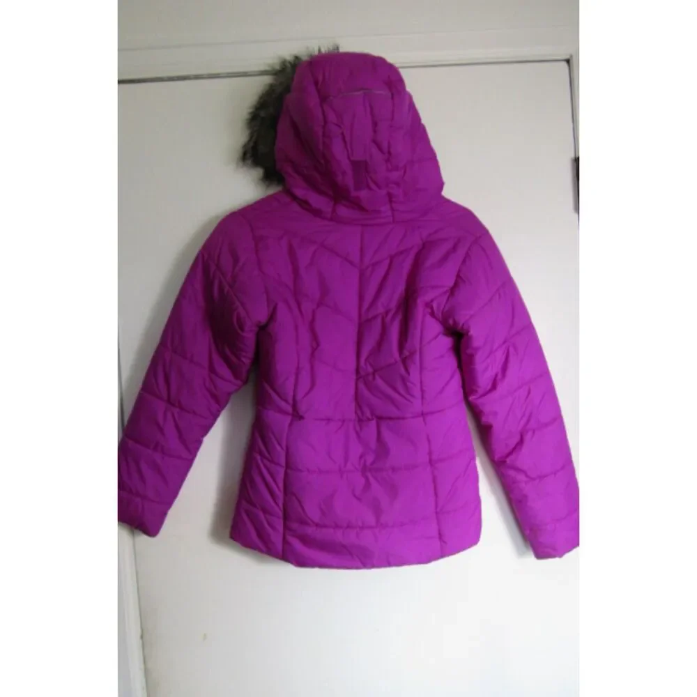 Columbia Girls winter hooded ski snow coat jacket Med 10/12 Purple Fushia